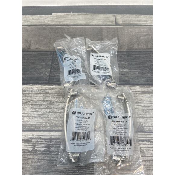 LOT OF 4- NEW - Brainerd P84300W-SN Knuckle 3-3/4-in Satin Nickel Arch Handle - Picture 2 of 8